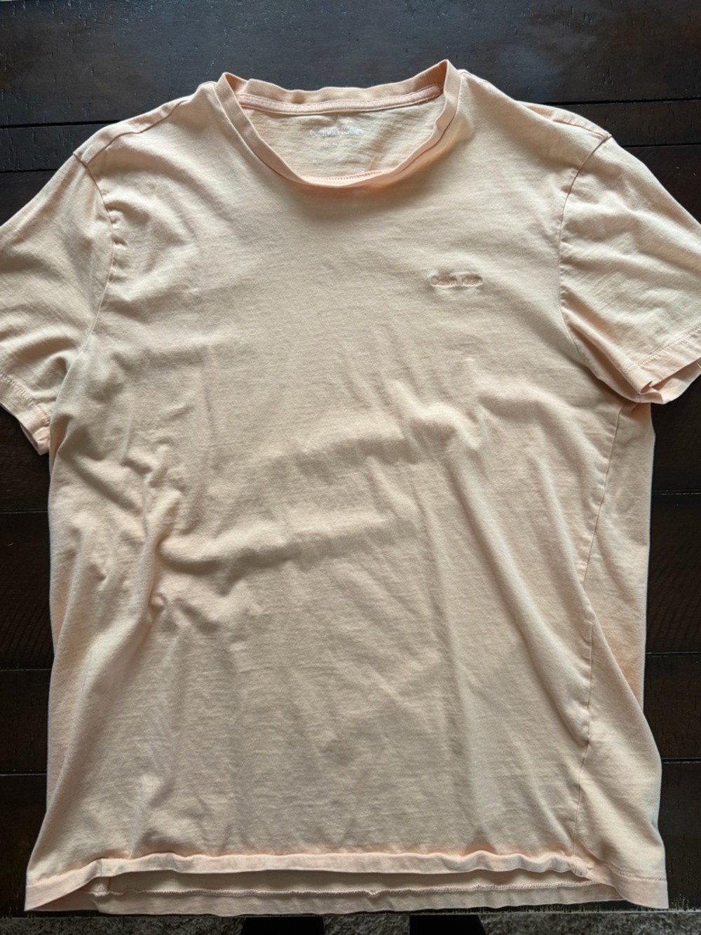 Calvin Klein Light Peach Short Sleeve Crew T-Shirt